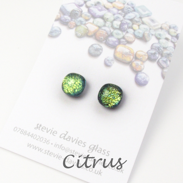 Citrus stud earrings by Stevie Davies