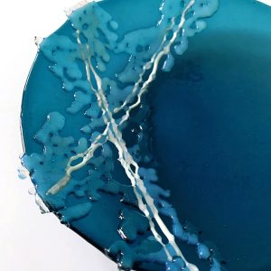 Detail of glass bowl commission by Stevie Davies