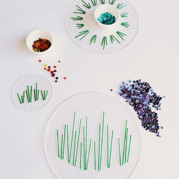Example materials for flower garden kit from Stevie Davies Glass
