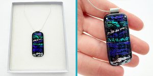 glass pendant Aurora northern lights themed